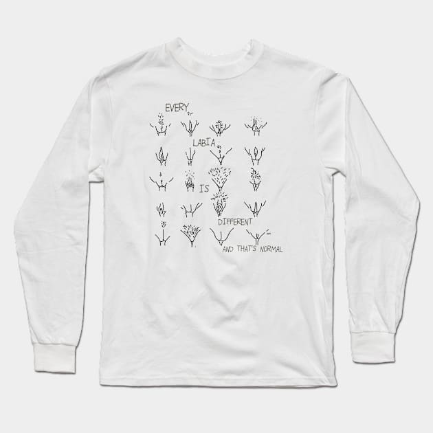 Labia Long Sleeve T-Shirt by HandsomeGirlDesigns